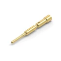 TE Connectivity Male Crimp Pin Connector Gold Plated Brass Contact Size 1 mm 10A Current 61.004.11