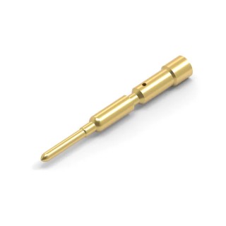 TE Connectivity Male Crimp Pin Connector Gold Plated Brass Contact Size 1 mm 10A Current 61.004.11