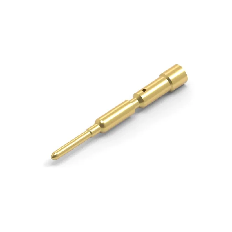 TE Connectivity Male Crimp Pin Connector Gold Plated Brass Contact Size 1 mm 10A Current 61.004.11