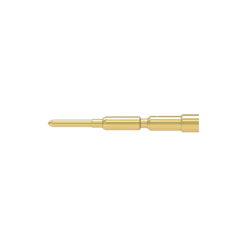 TE Connectivity Male Crimp Pin Connector Gold Plated Brass Contact Size 1 mm 10A Current 61.004.11