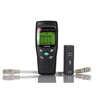 RS PRO Network Cable Tester Cat5 Cat6 RJ45 LCD Display Battery Operated RJ45