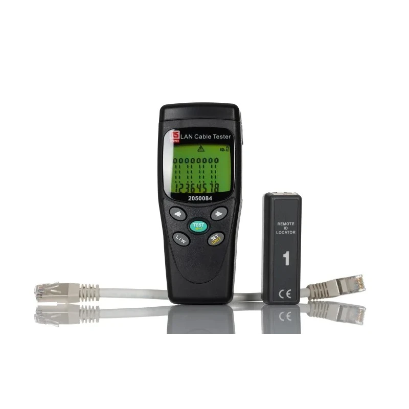 RS PRO Network Cable Tester Cat5 Cat6 RJ45 LCD Display Battery Operated RJ45