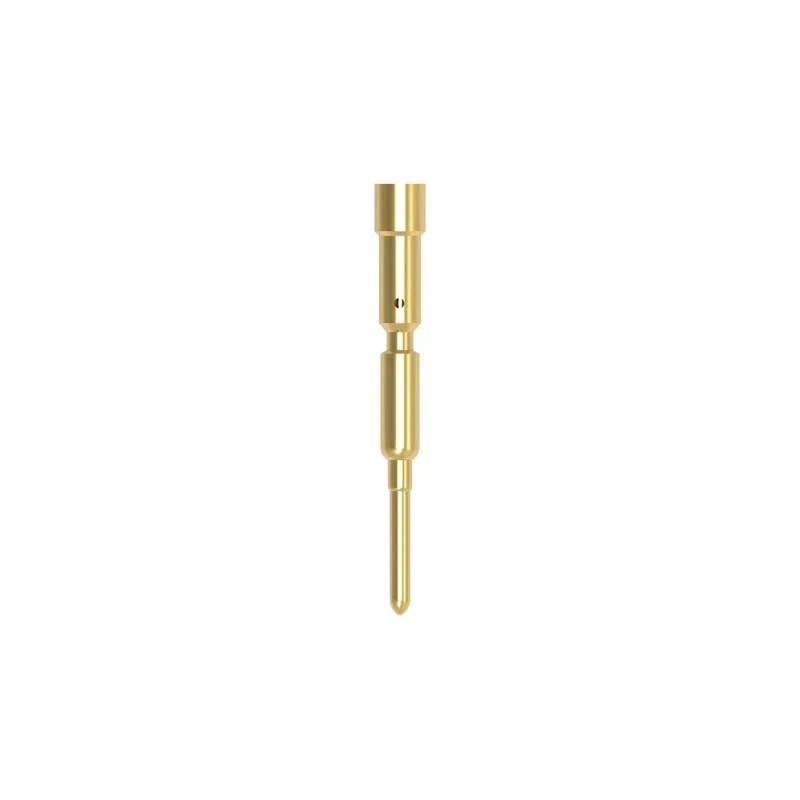 TE Connectivity Male Crimp Pin Connector Gold Plated Brass Contact Size 1 mm 10A Current 61.004.11
