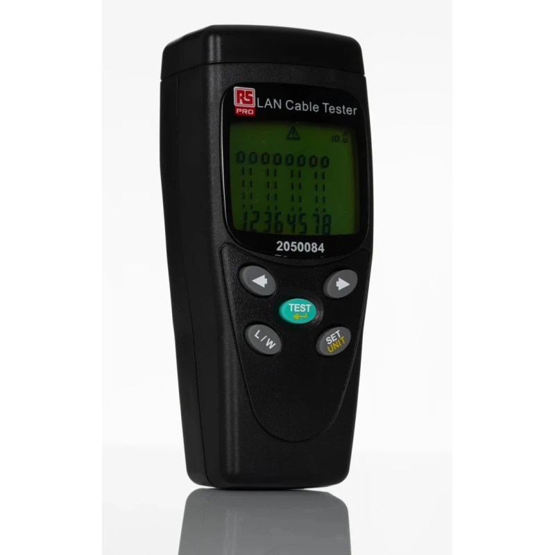 RS PRO Network Cable Tester Cat5 Cat6 RJ45 LCD Display Battery Operated RJ45