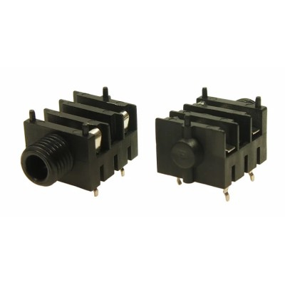 RS PRO 6.35 mm PCB Mount Female Jack Connector 2 Ways Mono 5A 205-0434