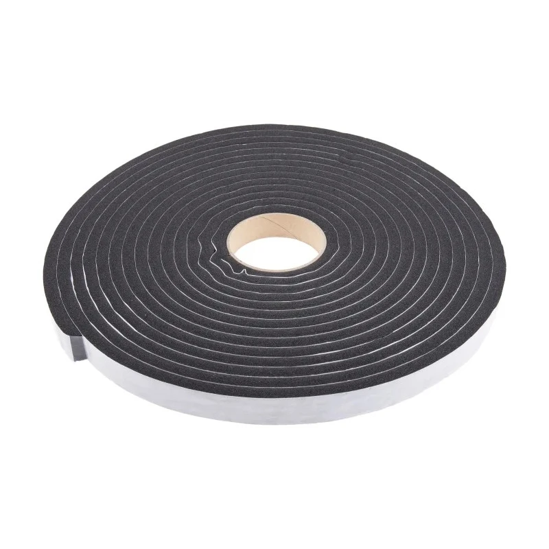 RS PRO Black PVC Foam Tape, 25mm Width x 10 m Length, 10 mm Thickness with Acrylic Adhesive 205-0906