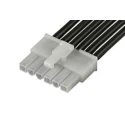 Molex Wire to Board Cable 6 Way Male Mini-Fit Jr to 6 Way Male Pigtail, Nylon Jacket, 300mm 215323-2062