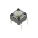 Omron White Tactile Switch Button 6 mm, SPST 50mA 24 V dc, Through Hole IP00 