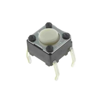 Omron White Tactile Switch Button 6 mm, SPST 50mA 24 V dc, Through Hole IP00 