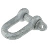 RS PRO Zinc Plated Steel D-Shackle Screw Pin Safe Working Load 5.5t 1.13in Diameter 1.25in Pin Diameter 674-077