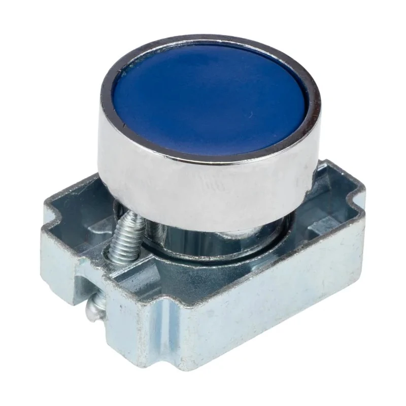 RS PRO Blue Momentary Push Button Head 22mm Cutout Diameter Round Metal IP65 205-2353