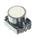 RS PRO White Momentary Push Button Head 22 mm Cutout Diameter Metal Bezel IP65 205-2359