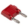 Fluke Red Male Banana Plug, 4.22 mm Connector Size, Screw Termination, 5kV Voltage, 15A Current, Nickel Plating 1330-2