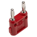 Fluke Red Male Banana Plug, 4.22 mm Connector Size, Screw Termination, 5kV Voltage, 15A Current, Nickel Plating 1330-2