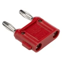 Fluke Red Male Banana Plug, 4.22 mm Connector Size, Screw Termination, 5kV Voltage, 15A Current, Nickel Plating 1330-2