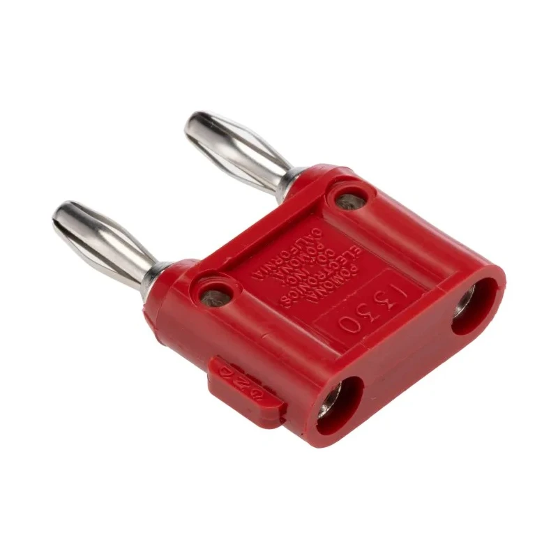Fluke Red Male Banana Plug, 4.22 mm Connector Size, Screw Termination, 5kV Voltage, 15A Current, Nickel Plating 1330-2