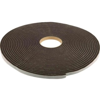 RS PRO Black PVC Foam Tape, 12mm Width x 15m Length, 6mm Thickness with Acrylic Adhesive 205-0877