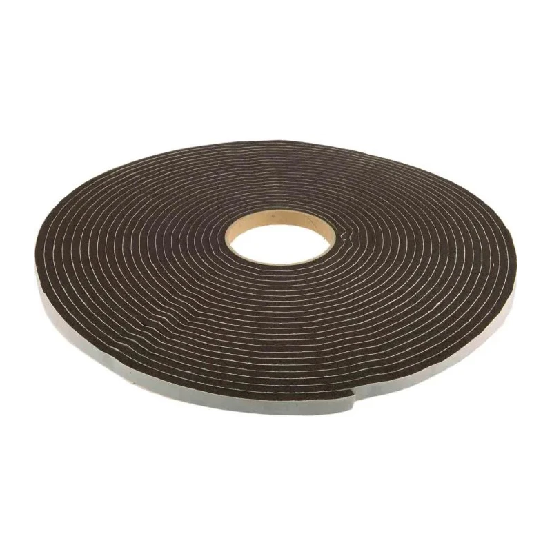 RS PRO Black PVC Foam Tape, 12mm Width x 15m Length, 6mm Thickness with Acrylic Adhesive 205-0877