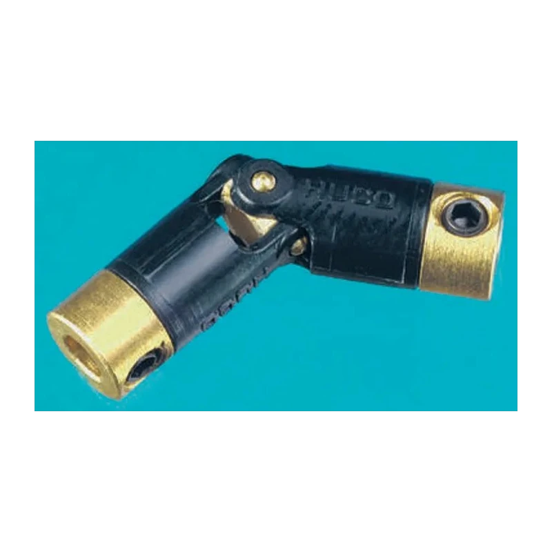 Huco Universal Joint 1 Joint Plain Bore 6.35mm Hub Diameter 14.3mm Length 46.2mm Brass 103.13.2224