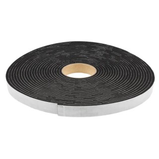 RS PRO Black PVC Foam Tape, 25mm Width x 15m Length, 6mm Thickness, Acrylic Adhesive, Model 205-0883