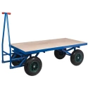 NEUTRAL Flatbed Polyurethane Platform Trolley 500 kg Load Capacity Steel Frame 400 mm Wheel Diameter 672-784