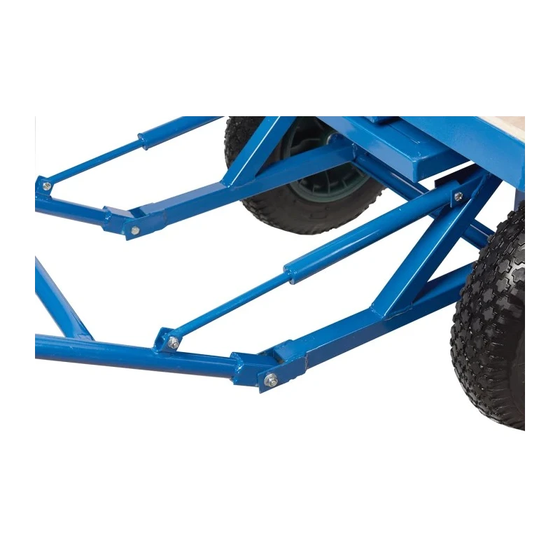NEUTRAL Flatbed Polyurethane Platform Trolley 500 kg Load Capacity Steel Frame 400 mm Wheel Diameter 672-784
