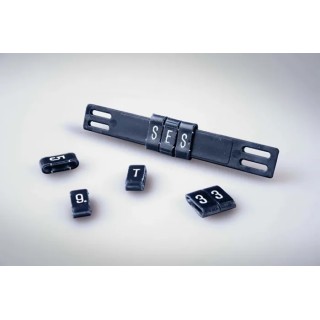 SES Sterling PLIO M-65 PP MDE Slide-On Cable Marker, Pre-printed "J", 9 mm to 109 mm Cable Diameter, Model 03680100093J