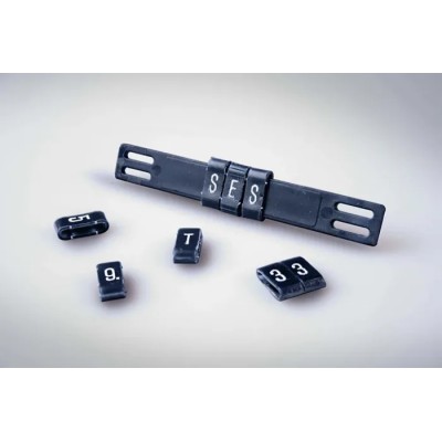SES Sterling PLIO M-65 PP MDE Slide-On Cable Marker, Pre-printed "J", 9 mm to 109 mm Cable Diameter, Model 03680100093J