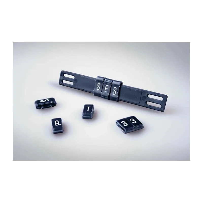 SES Sterling PLIO M-65 PP MDE Slide-On Cable Marker, Pre-printed "J", 9 mm to 109 mm Cable Diameter, Model 03680100093J