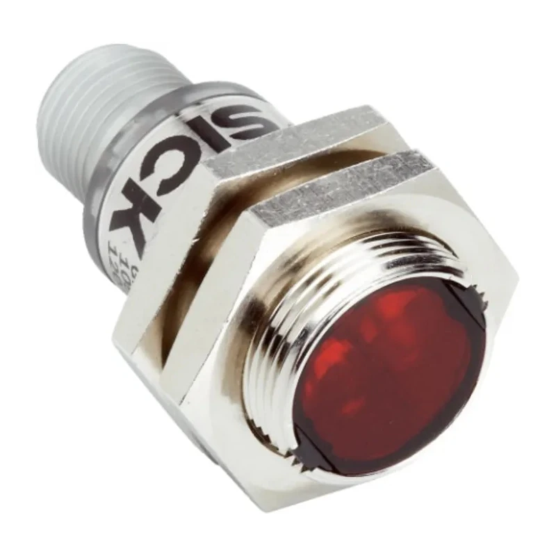 SICK Retroreflective Photoelectric Sensor, Barrel Sensor, 7.2 m Detection Range, PNP Output, IP67 Metal Housing GRL18S-F2331