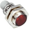 SICK Retroreflective Photoelectric Sensor, Barrel Sensor, 7.2 m Detection Range, PNP Output, IP67 Metal Housing GRL18S-F2331