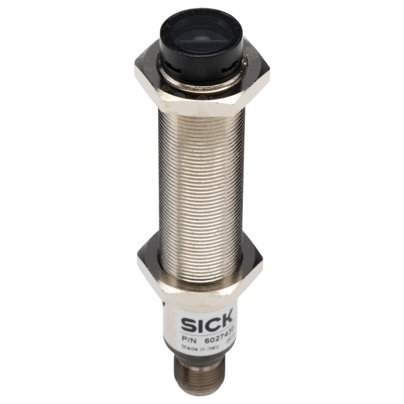 SICK Retroreflective Photoelectric Sensor, Barrel Style, 35 m Detection Range, PNP Output, IP67 Metal Housing, VL18L-4P324