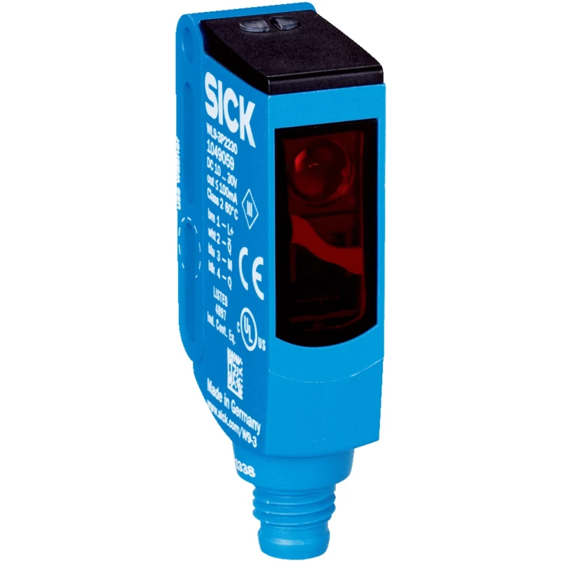 SICK Retroreflective Photoelectric Sensor, Block Sensor, 4 m Detection Range, NPN Output, IP66 IP67 IP69K Rated WL9-3N2230