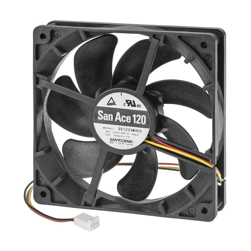 Sanyo Denki 9S12 Series Axial Fan 24V DC 1.44W 58.6 CFM 120x120x25 mm 9S1224M405