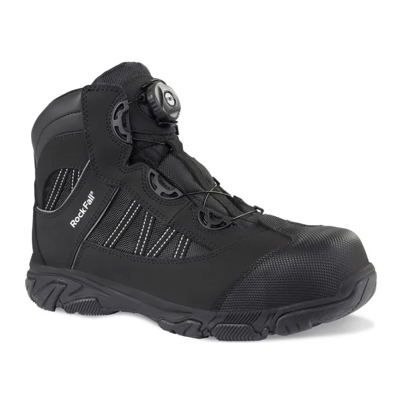 Rockfall OHM Black Non-Metallic Toe Capped Men's Safety Boots Size UK 12 EU 45 EN ISO 20345:2011 RF160/012