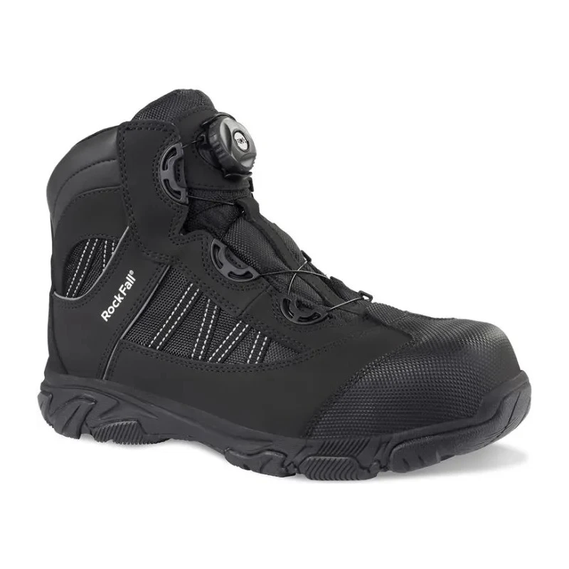 Rockfall OHM Black Non-Metallic Toe Capped Men's Safety Boots Size UK 10 EU 43 EN ISO 20345:2011 RF160/010