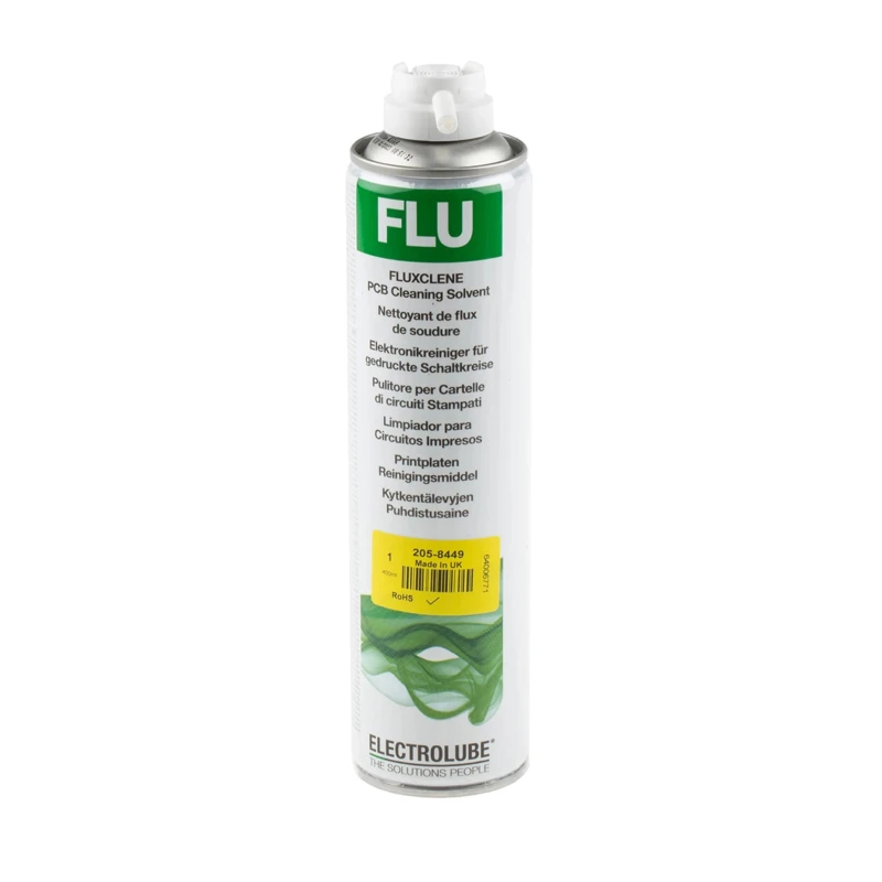 Electrolube Flux Remover Aerosol Cleaner Fast-Drying Solvent Cleaner 400ml FLU400DB