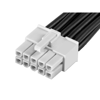 Molex Wire to Board Cable 10 Way Female Mini-Fit Jr Male Unterminated, 600 V, 600 mm Length 215326-2103