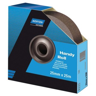 Norton Aluminium Oxide Abrasive Paper Roll 25m Length 50mm Width P150 Grit Very Fine Grade 63642531810