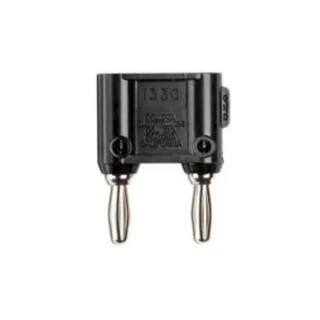 Fluke Black Male Banana Plug, 4 mm Connector, Screw Termination, 5kV, 15A, Nickel Plating 1330-0