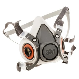 3M 6000 Series Half Mask Respirator Mask, Thermoplastic Elastomer Body, Size S 6100