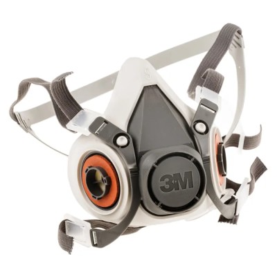 3M 6000 Series Half Mask Respirator Mask, Thermoplastic Elastomer Body, Size S 6100
