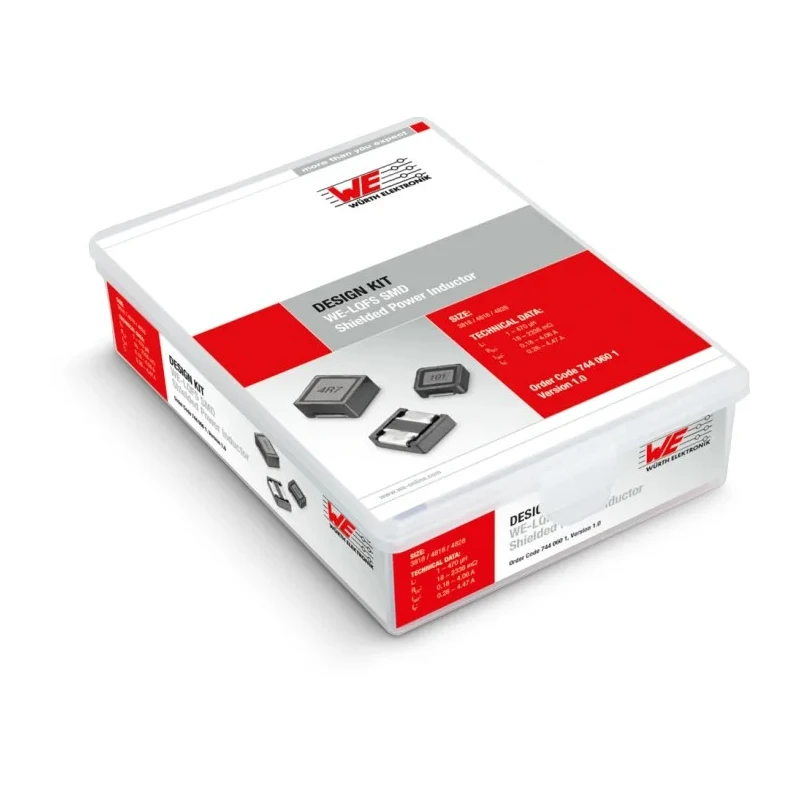 Wurth Elektronik SMD Shielded Power Inductor Kit 32 Pieces Maximum Inductance 470μH Model 7440601