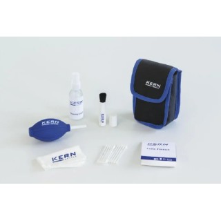 Kern Microscope Cleaning Set Including Silicon Hand Blower, Dust Brush, 60 ml Cleaning Fluid, Optical Cloths OCS 901
