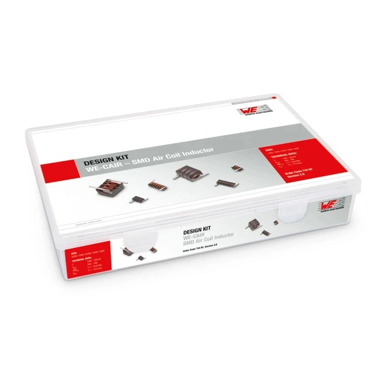 Wurth Elektronik Inductor Kit Surface Mount with Inductance Range 1.65nH to 120nH 29 Pieces 74491