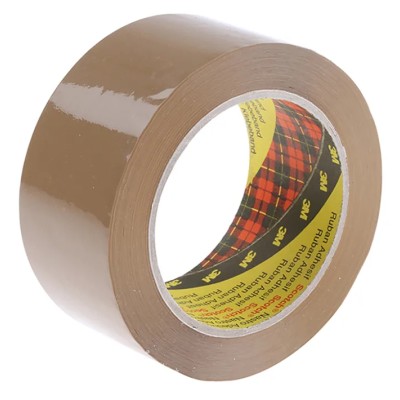 3M Brown Scotch Packing Tape, 50 mm Width, 100 m Length, 0.05 mm Thickness, Biaxially Oriented 371 CHOCOLAT (22201)
