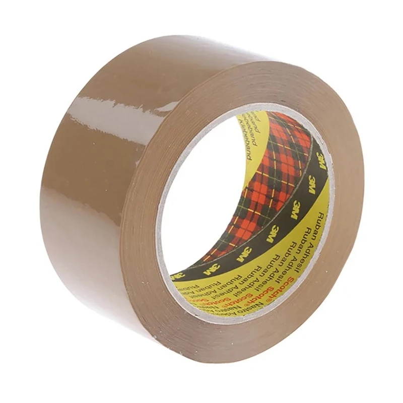 3M Brown Scotch Packing Tape, 50 mm Width, 100 m Length, 0.05 mm Thickness, Biaxially Oriented 371 CHOCOLAT (22201)