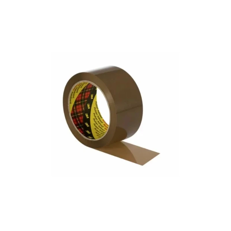 3M Brown Scotch Packing Tape, 50 mm Width, 100 m Length, 0.05 mm Thickness, Biaxially Oriented 371 CHOCOLAT (22201)