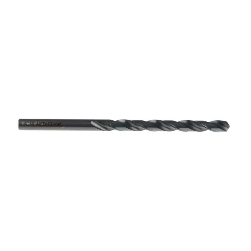 Dormer High Speed Steel Helical 4-Flute Cylindrical Shank Drill Bit 1 in 10.5mm Shank Size 184mm Overall Length A11010.5