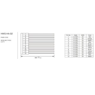 TDK-Lambda Wire Harness for use with HWS1000, HWS1500, HWS600, HWS1800T, HWS300 Power Supplies HWS1000